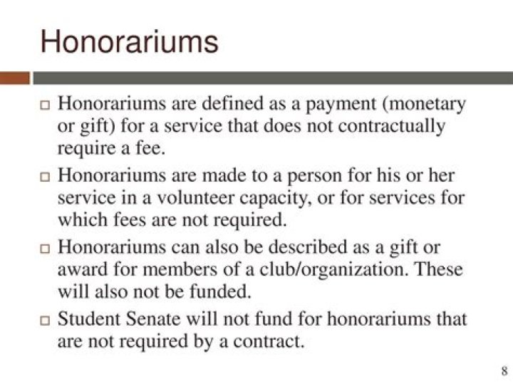 Are honorariums subject to tax?