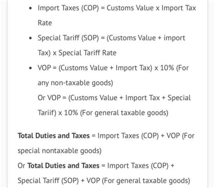 Are import duties taxable?