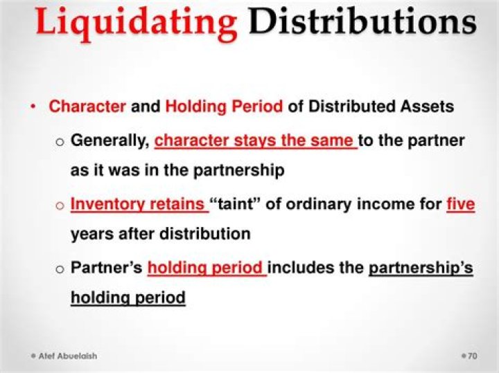 Are liquidating distributions reported on K 1?