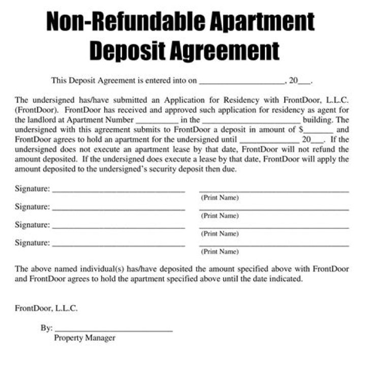 Are non refundable deposits considered income?