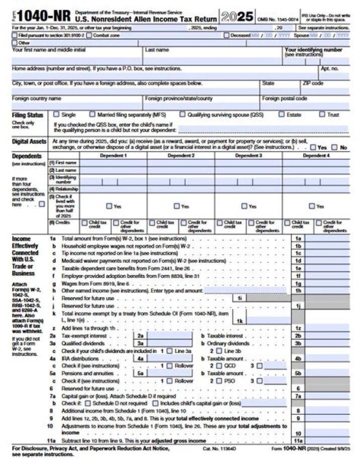 Can 1040NR be amended?