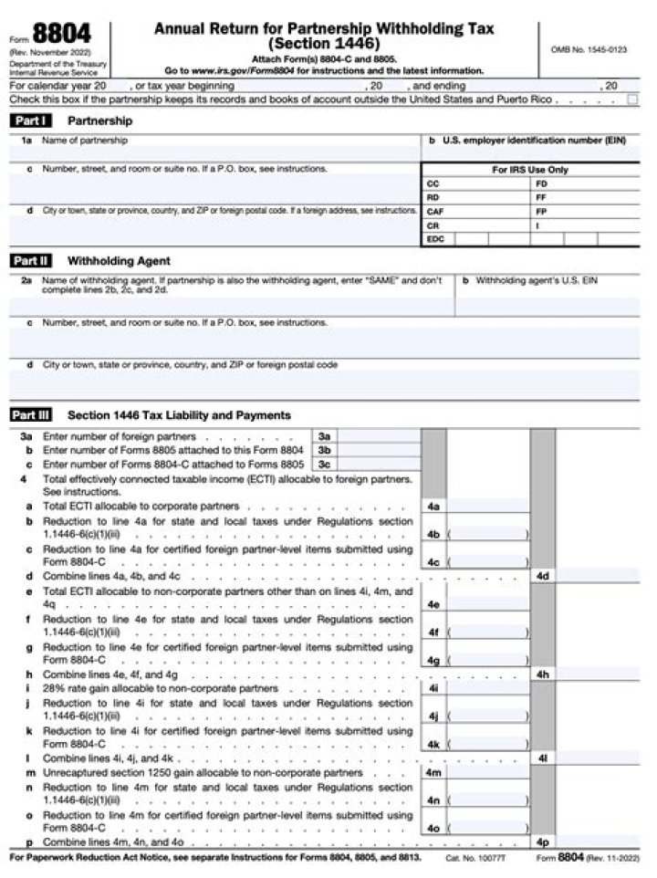 Can form 8804 be signed electronically?