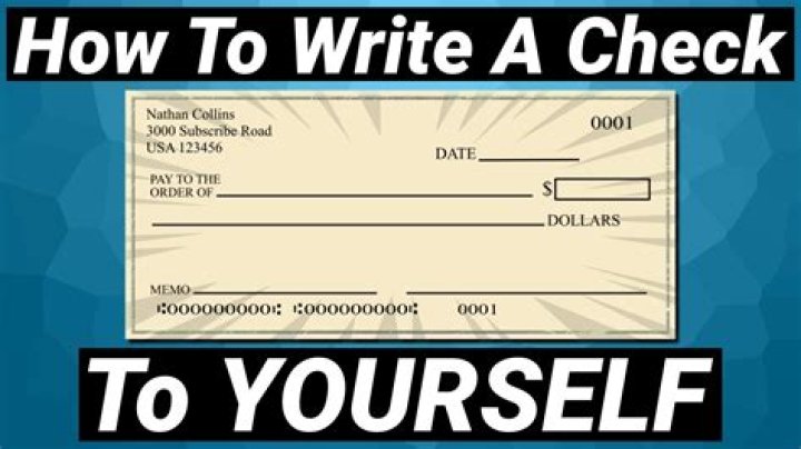 Can I write a check from myself to myself?