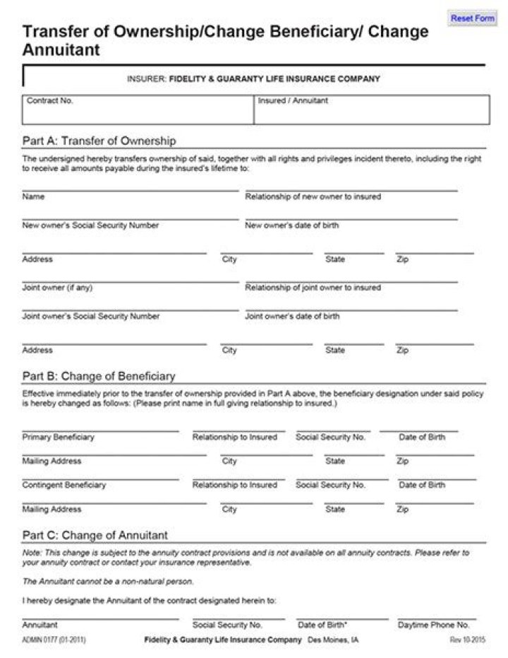 Can ownership of an annuity be changed?