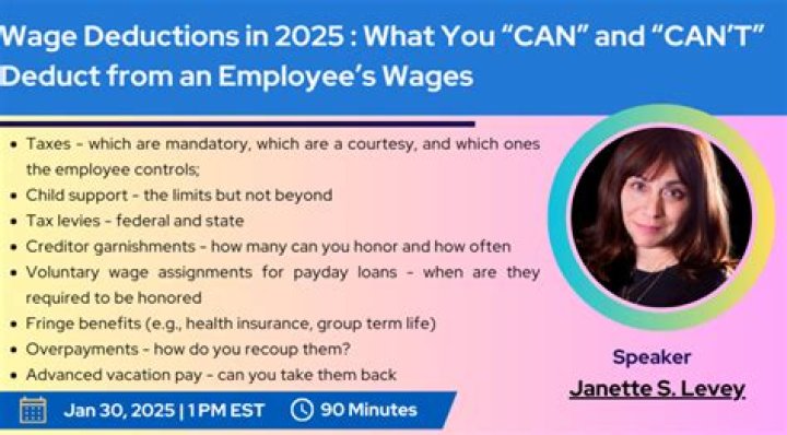 Can you deduct employees wages?