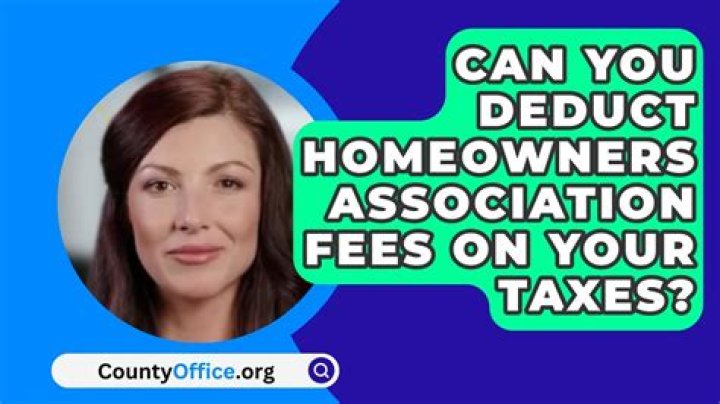 Can you deduct homeowner association fees?