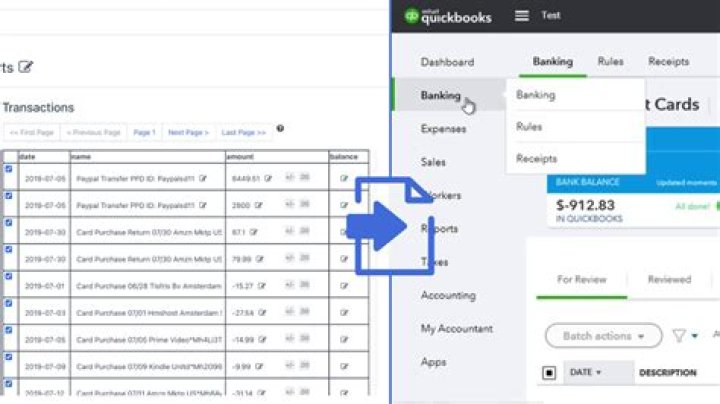 Can you import a check register into QuickBooks?