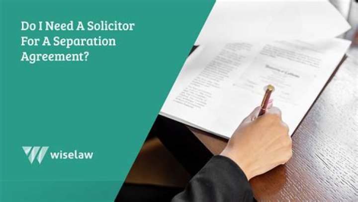 Do I need a solicitor for a separation agreement?