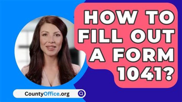 Do you have to file a 1041 every year?