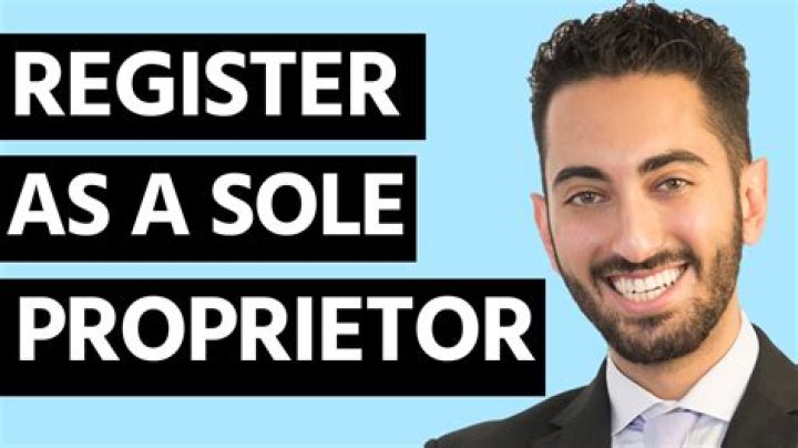 Do you have to register as a sole proprietor?
