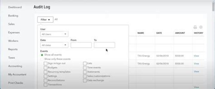 Does QuickBooks have an audit log?