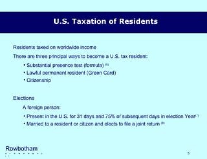 How are permanent residents taxed?