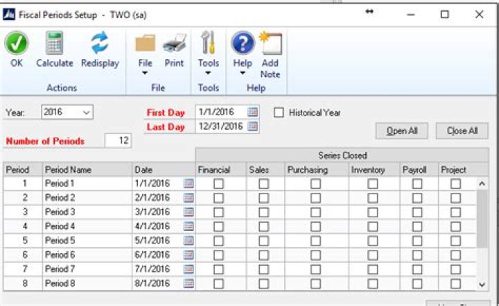 How can I close my GP fiscal year?