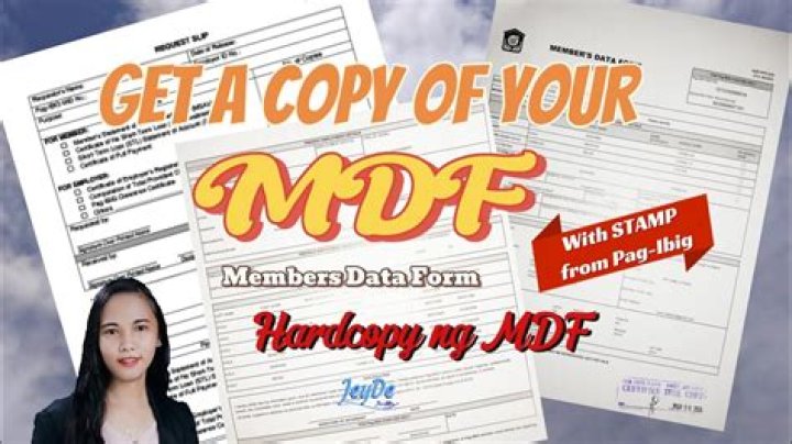 How can I get a copy of my MDF in Pag ibig?
