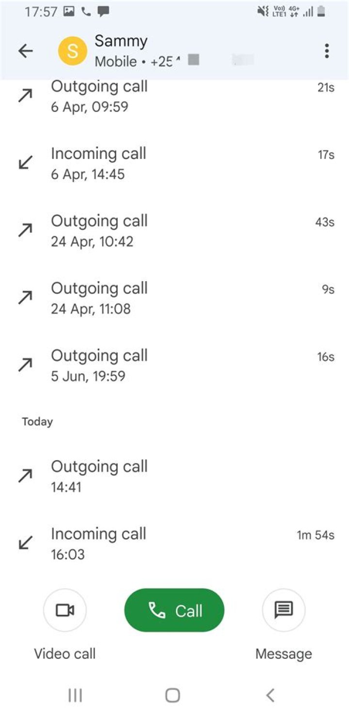 How can I see last month call history?