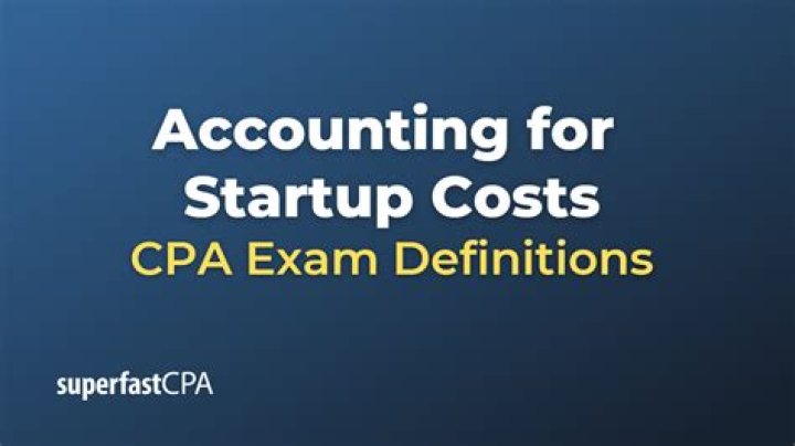 How do I account for startup costs?