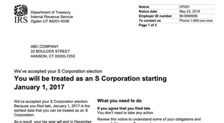 How do I contact IRS S corp?