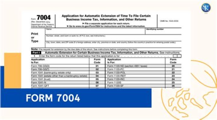 How do I fill out a 7004 tax form?