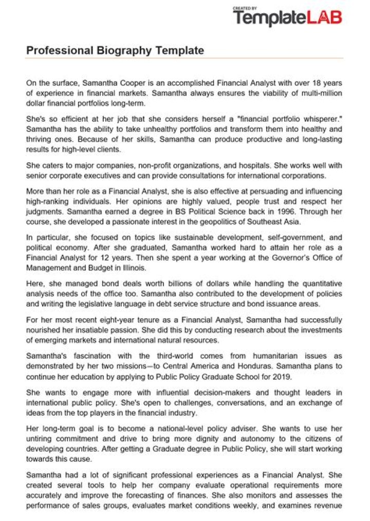 How do I write my biography?