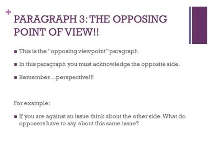 How do you address an opposing viewpoint in an essay?