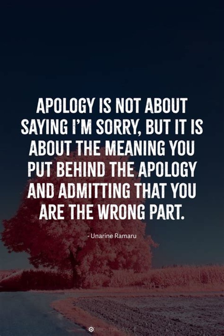 How do you apologize when you are not wrong?