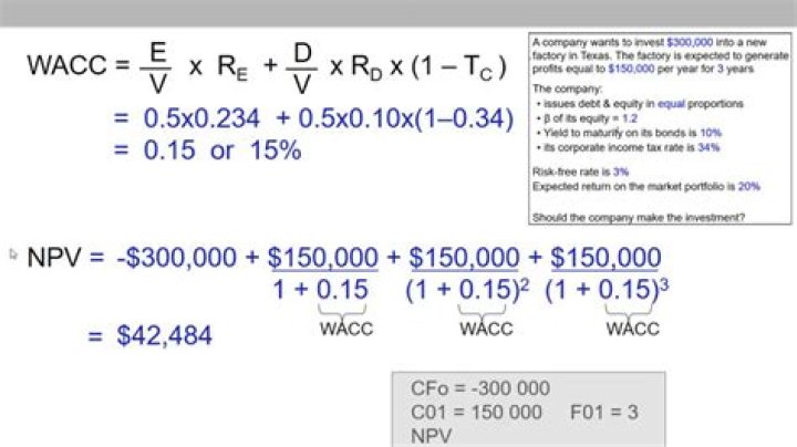 How do you calculate NPV using WACC?