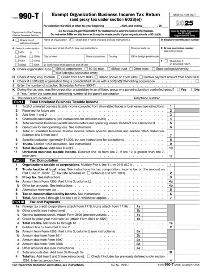 How do you claim a refund or credit of unrelated business income tax UBIT or adjust Form 990-t for qualified transportation fringe amounts?