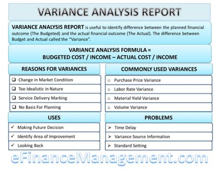 How do you explain variance in accounting?
