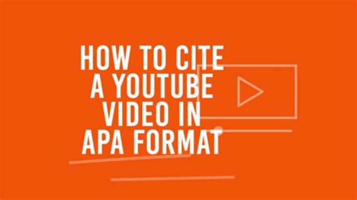 How do you put a video in APA format?