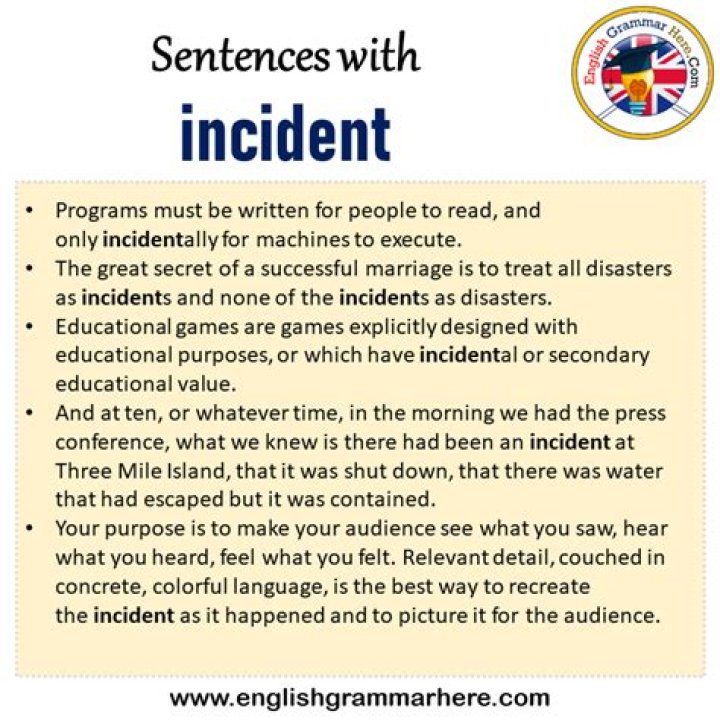 How do you use incidence and incident in a sentence?