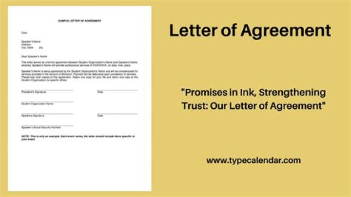 How do you write an agreement letter?