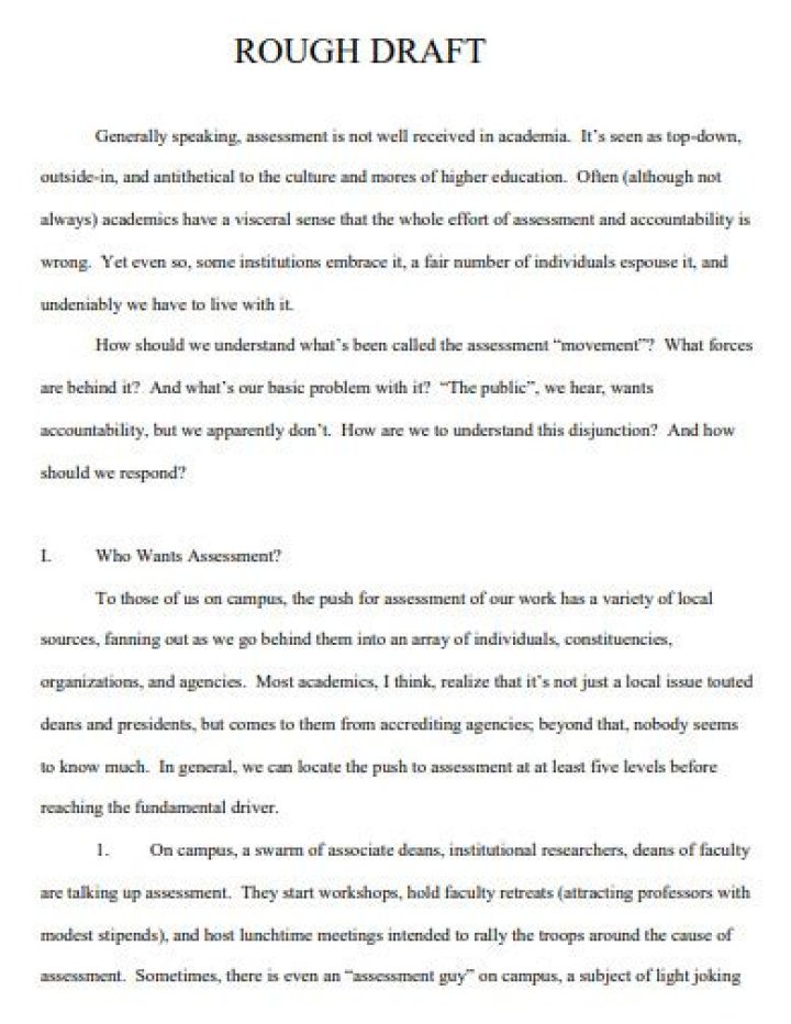 How long are rough drafts?