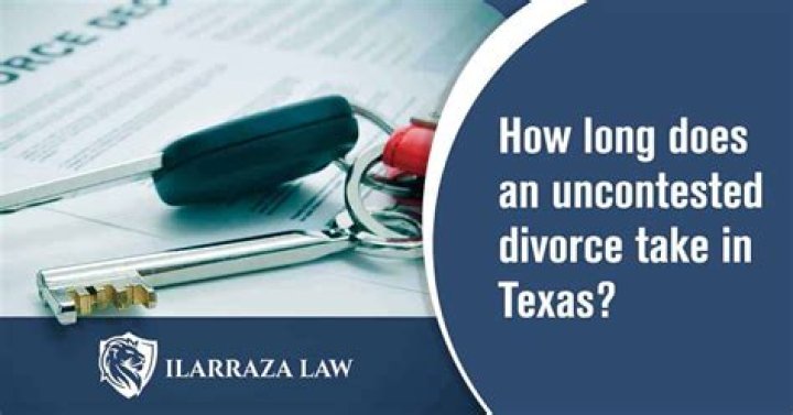 How long does a no contest divorce take in Texas?