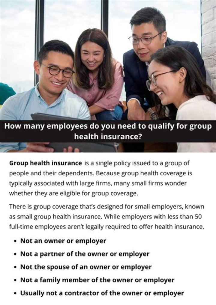 How many employees do you need to qualify for group health insurance?