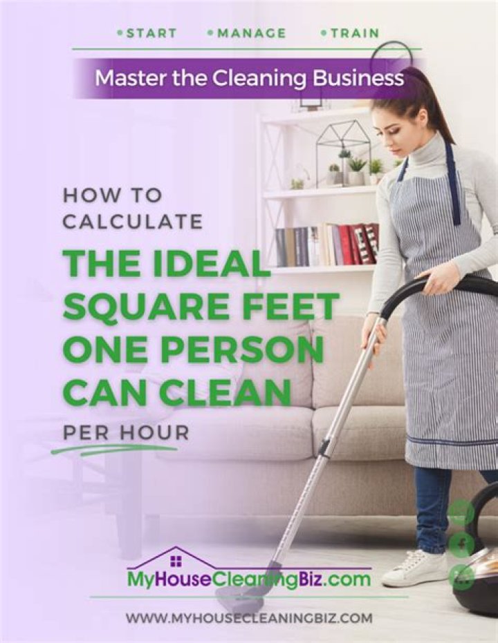 How many square feet can one person clean?