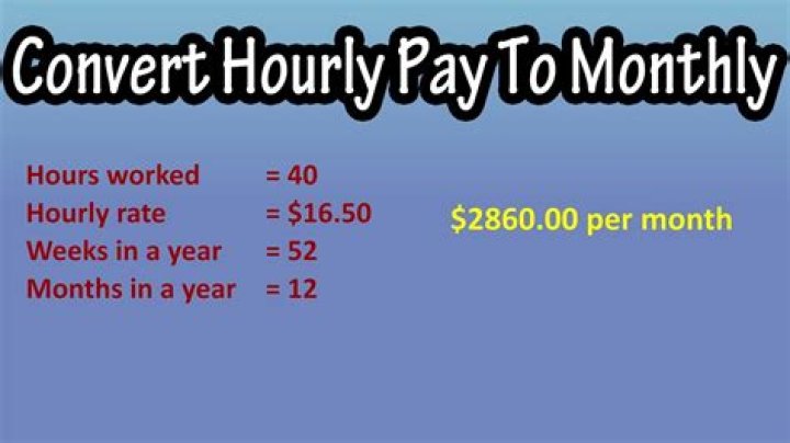 How much is 2 000 a month hourly?