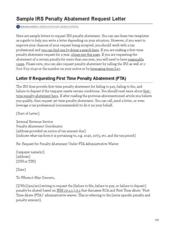 How to file an IRS penalty response letter?