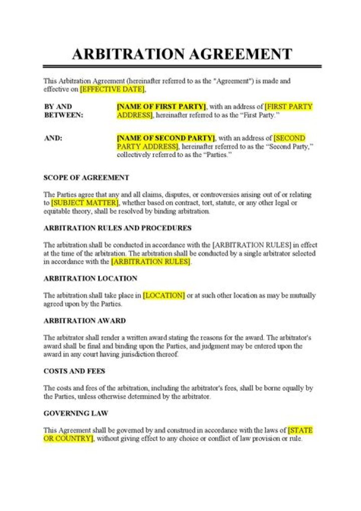 Is arbitration agreement necessary for arbitration?