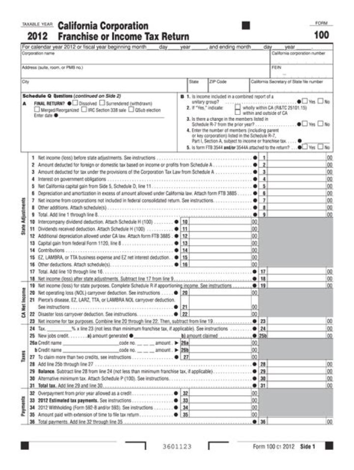 Is CA franchise tax deductible on CA return?