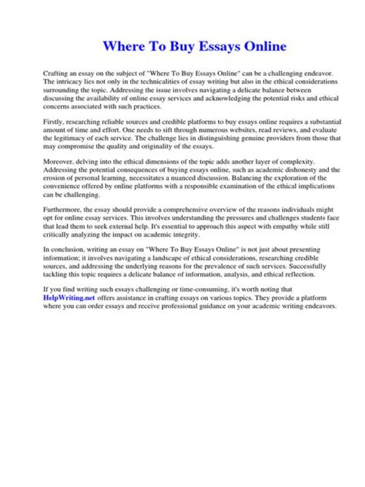 Is it illegal to buy essays online?