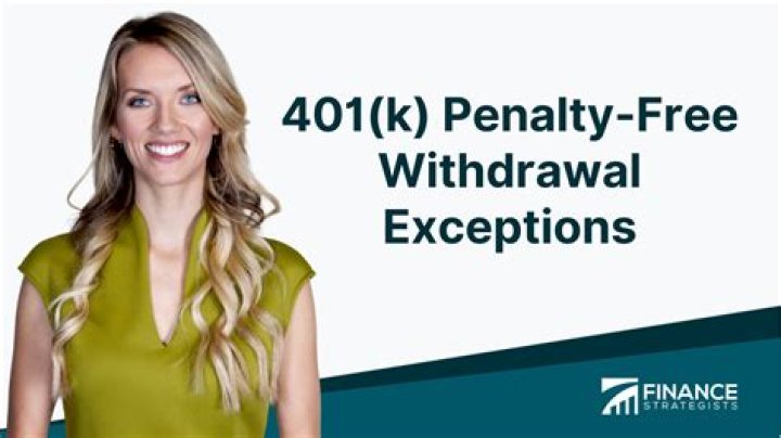 Is it true that you can withdraw from 401k without penalty?