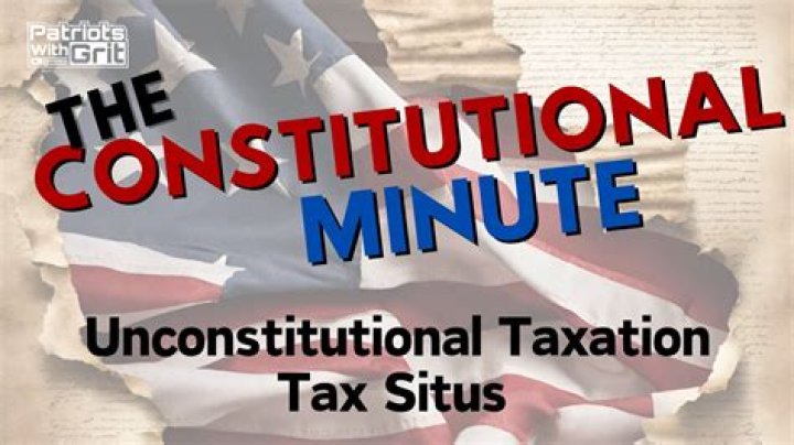 Is it unconstitutional to tax property?