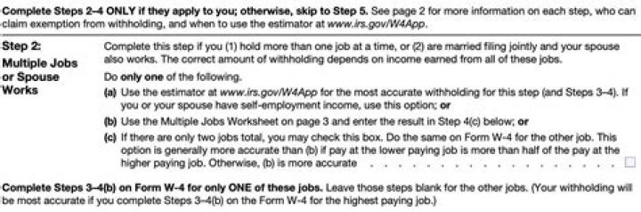 Should I check multiple jobs or spouse works on w4?