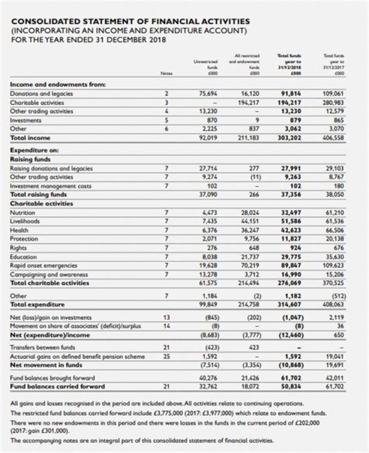 What 3 financial statements must a nonprofit organization prepare annually?