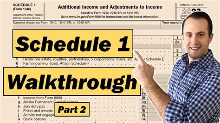 What are adjustments to income from Schedule 1 line 22?