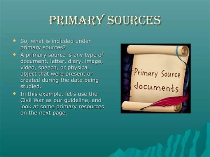 What are primary sources in a research paper?