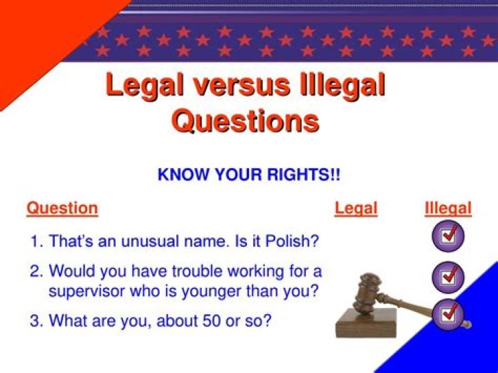 What are some illegal questions?