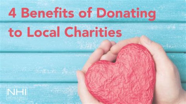 What are the benefits of donating to local charities in your community?