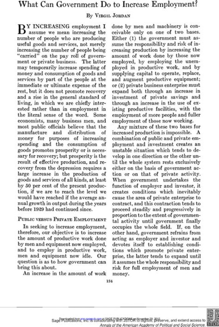 What can government do to increase employment?