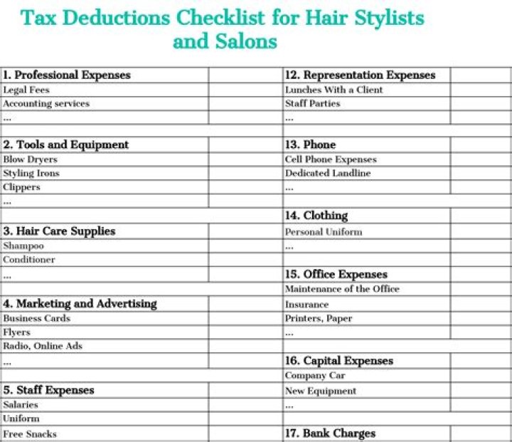 What can hairstylist write off on taxes?